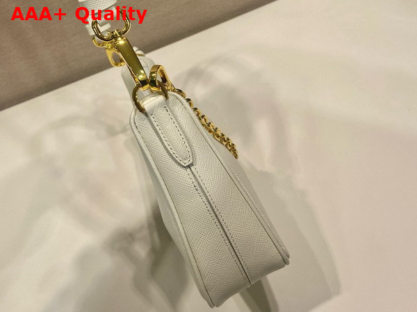 Prada Re Edition Saffiano Leather Mini Bag in White 1BC204 Replica