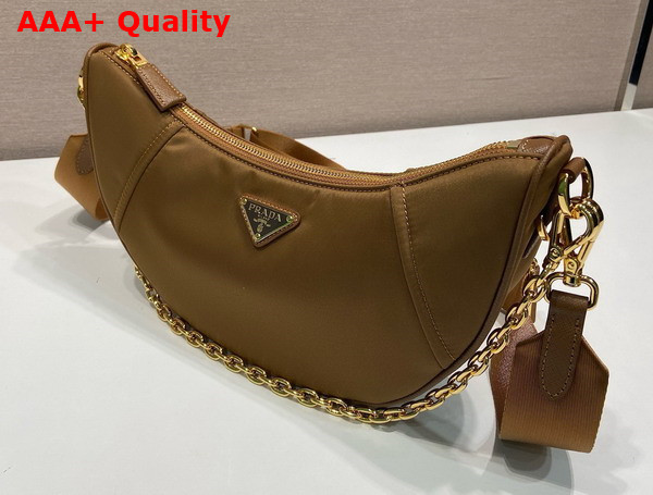Prada Re Nylon Shoulder Bag in Brandy 1BH222 Replica