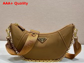 Prada Re Nylon Shoulder Bag in Brandy 1BH222 Replica