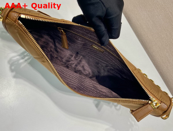 Prada Re Nylon Shoulder Bag in Brandy 1BH222 Replica