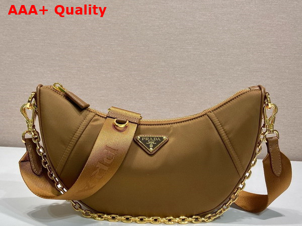 Prada Re Nylon Shoulder Bag in Brandy 1BH222 Replica