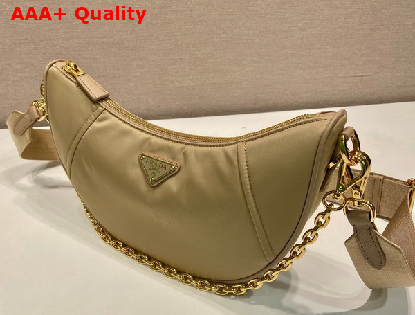 Prada Re Nylon Shoulder Bag in Camel Brown 1BH222 Replica