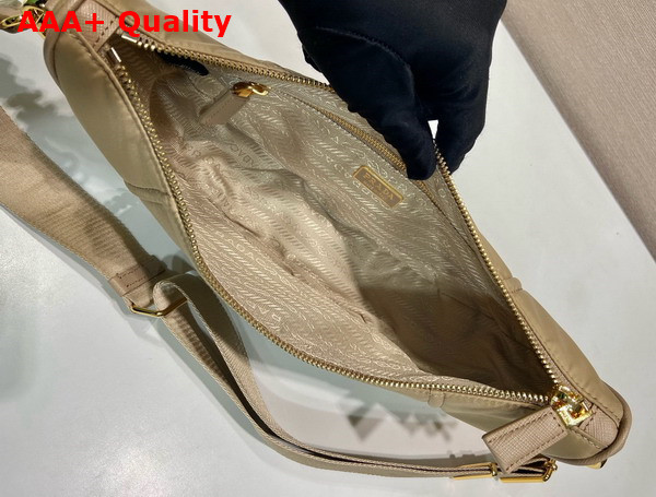 Prada Re Nylon Shoulder Bag in Camel Brown 1BH222 Replica
