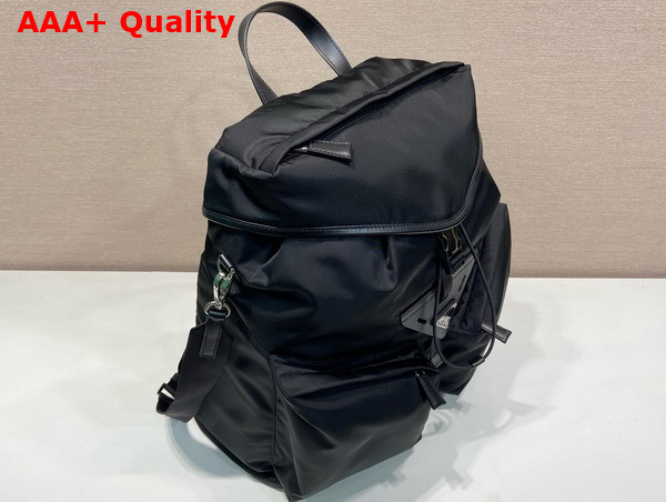 Prada Re Nylon and Leather Backpack in Black 2VZ108 Replica