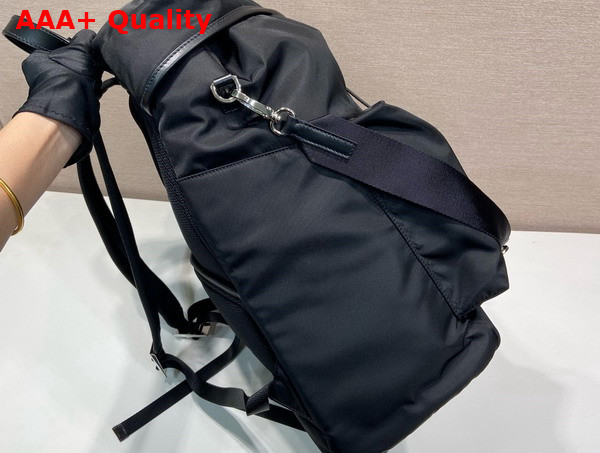 Prada Re Nylon and Leather Backpack in Black 2VZ108 Replica