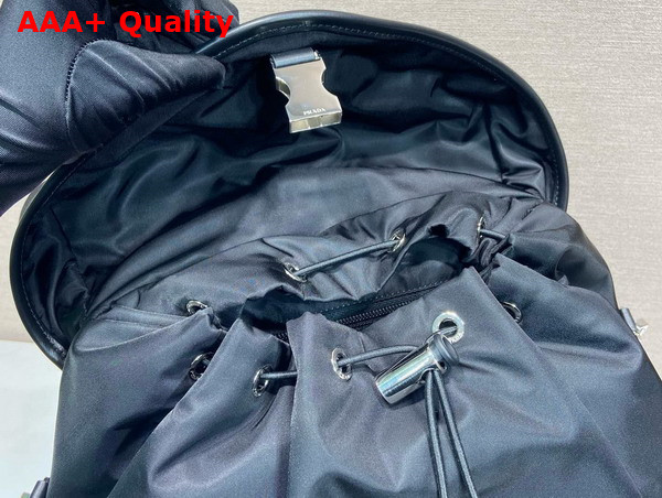 Prada Re Nylon and Leather Backpack in Black 2VZ108 Replica