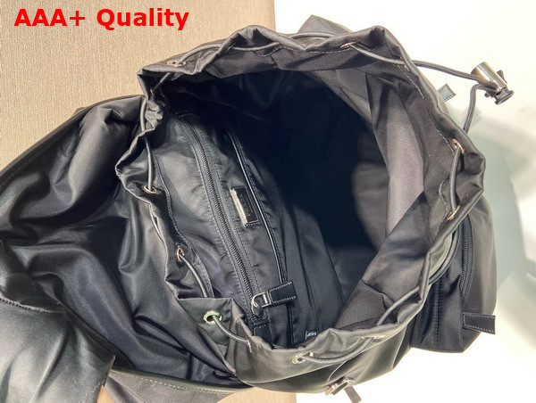 Prada Re Nylon and Leather Backpack in Black 2VZ108 Replica