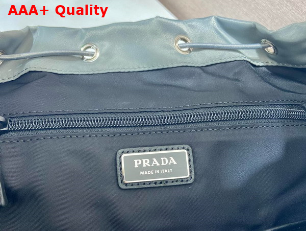 Prada Re Nylon and Leather Backpack in Light Blue 2VZ108 Replica