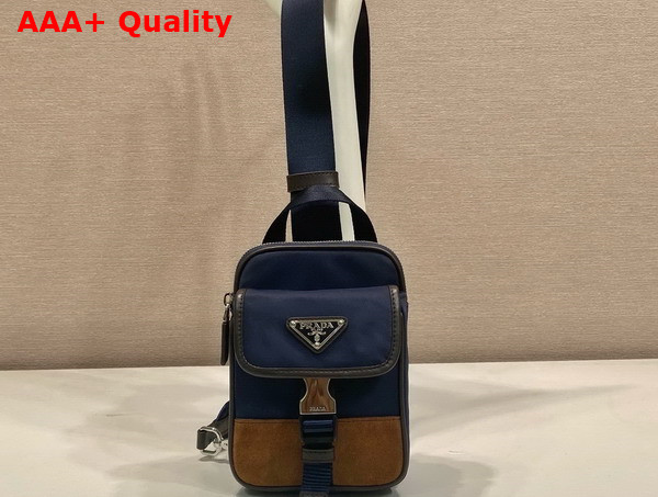 Prada Re Nylon and Leather Smartphone Case in Blue 2ZH194 Replica