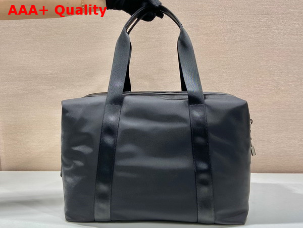Prada Re Nylon and Saffiano Leather Duffle Bag in Black 2VC796 Replica