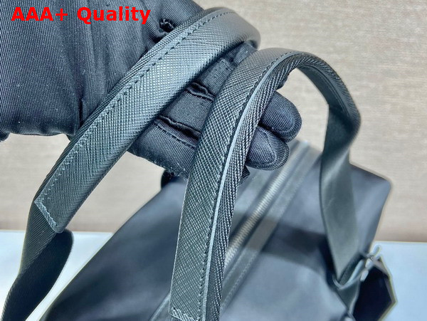 Prada Re Nylon and Saffiano Leather Duffle Bag in Black 2VC796 Replica