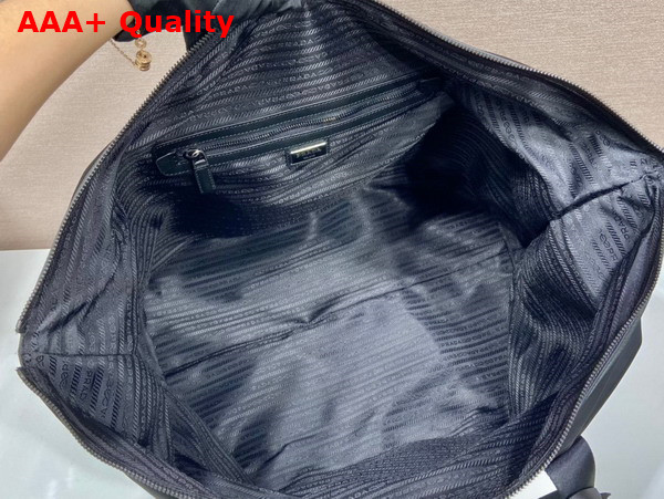 Prada Re Nylon and Saffiano Leather Duffle Bag in Black 2VC796 Replica