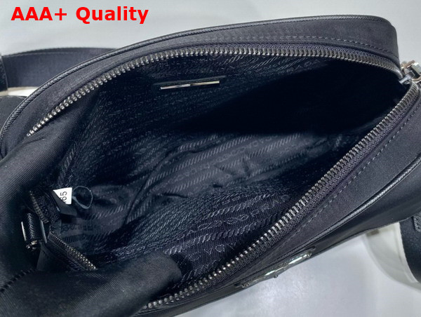Prada Re Nylon and Saffiano Leather Shoulder Bag in Black 2VH133 Replica