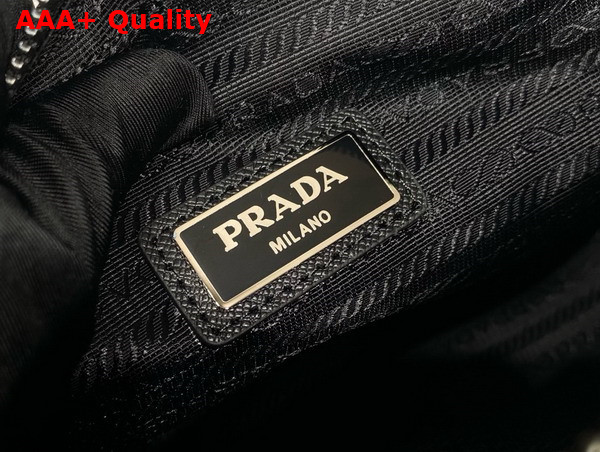 Prada Re Nylon and Saffiano Leather Shoulder Bag in Black 2VH133 Replica