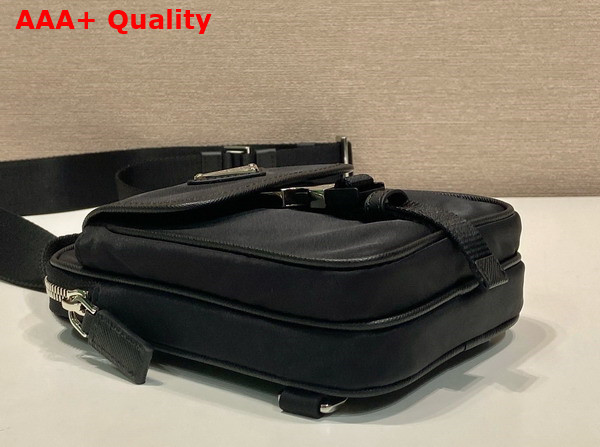 Prada Re Nylon and Saffiano Leather Smartphone Case in Black 2ZH194 Replica