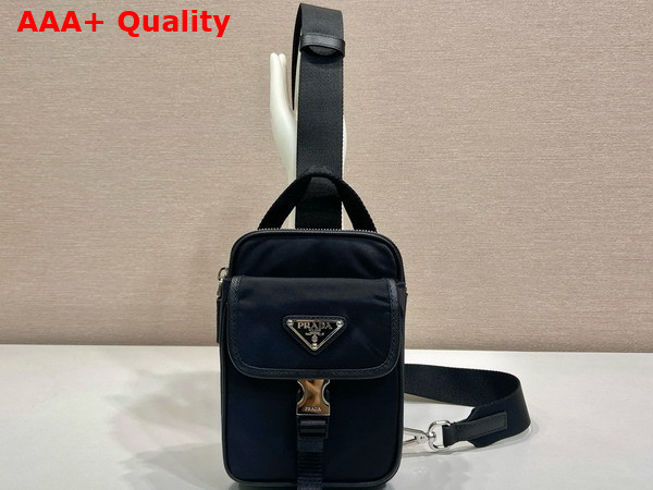 Prada Re Nylon and Saffiano Leather Smartphone Case in Black 2ZH194 Replica