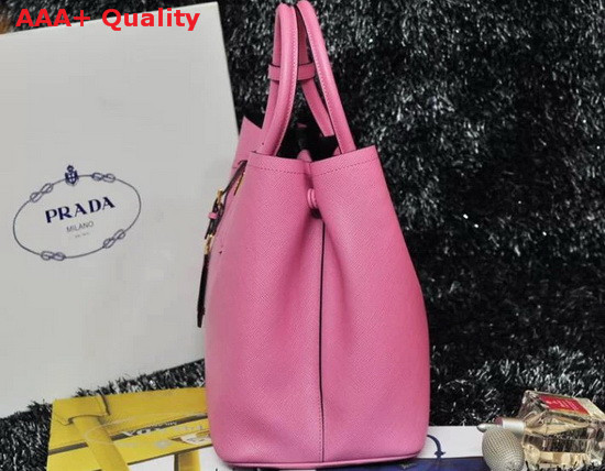 Prada Saffiano Cuir Leather Tote in Pink Replica