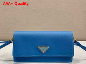 Prada Saffiano Leather Mini Bag in Astral Blue 1NF059 Replica