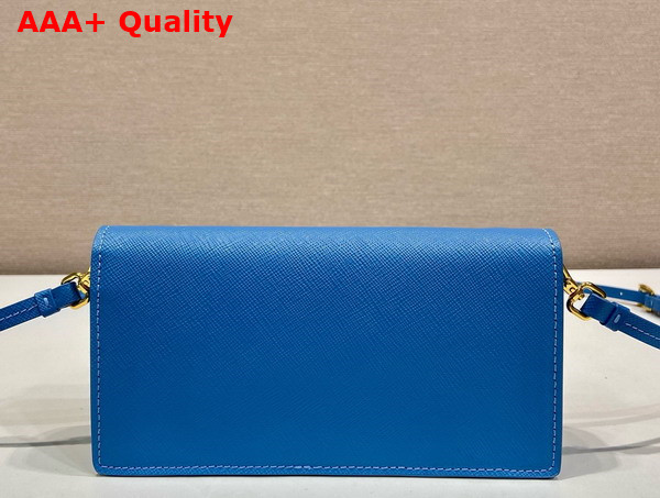 Prada Saffiano Leather Mini Bag in Astral Blue 1NF059 Replica