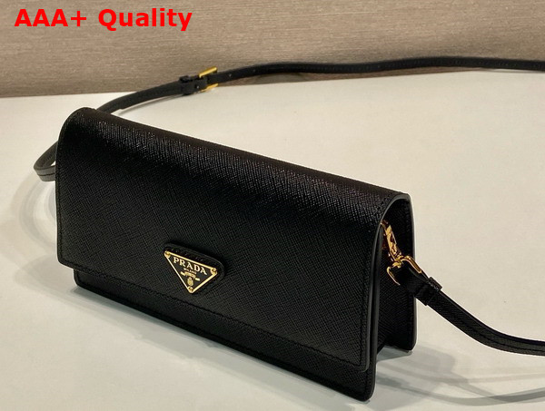 Prada Saffiano Leather Mini Bag in Black 1NF059 Replica