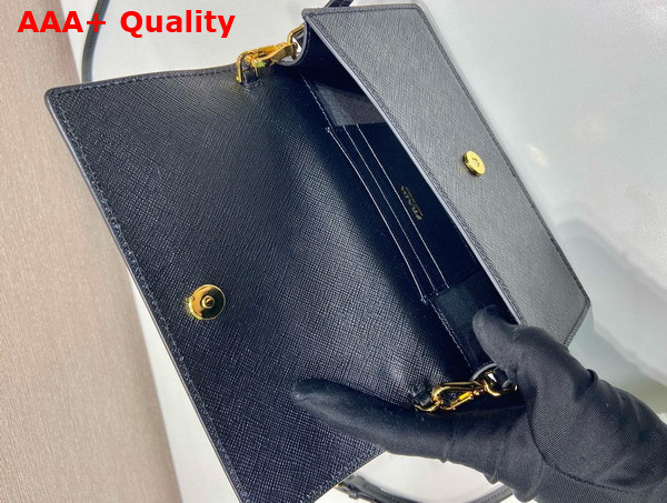 Prada Saffiano Leather Mini Bag in Black 1NF059 Replica