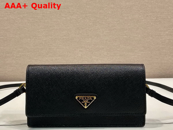 Prada Saffiano Leather Mini Bag in Black 1NF059 Replica