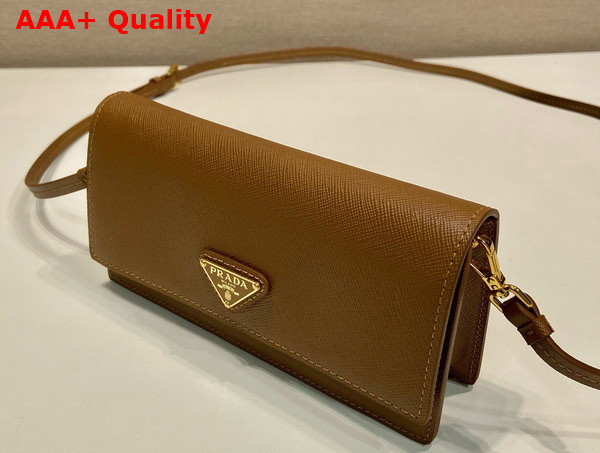 Prada Saffiano Leather Mini Bag in Natural 1NF059 Replica