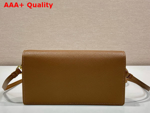 Prada Saffiano Leather Mini Bag in Natural 1NF059 Replica