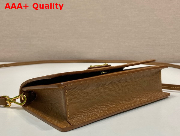 Prada Saffiano Leather Mini Bag in Natural 1NF059 Replica