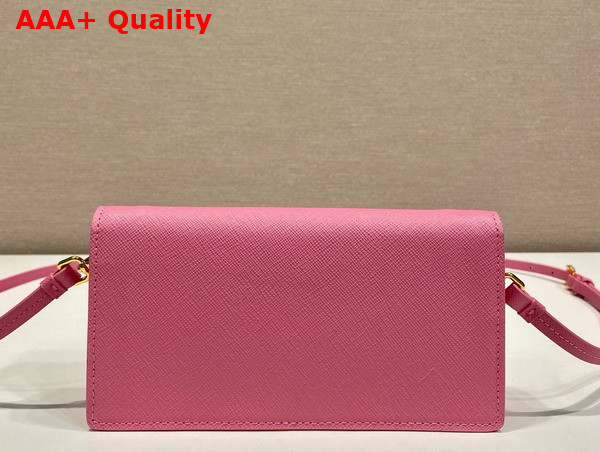 Prada Saffiano Leather Mini Bag in Peach 1NF059 Replica