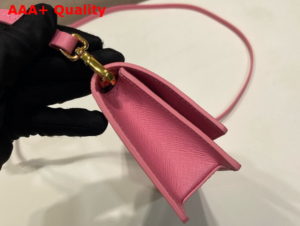 Prada Saffiano Leather Mini Bag in Peach 1NF059 Replica