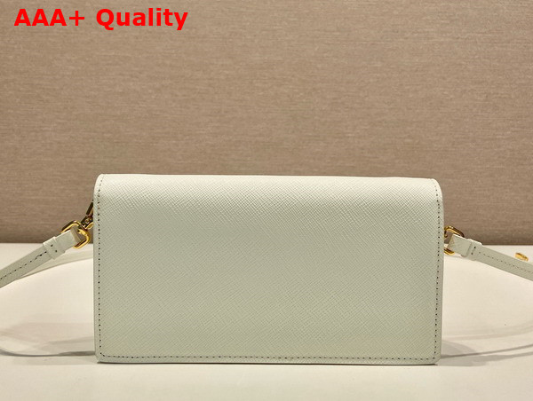Prada Saffiano Leather Mini Bag in White 1NF059 Replica