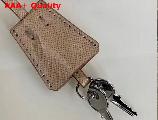 Prada Saffiano Leather Mini Boston Bag in Beige Replica
