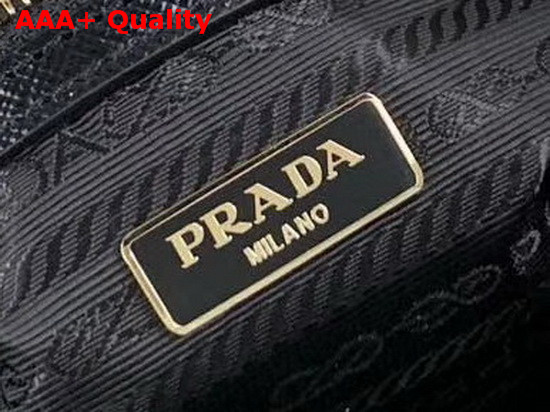 Prada Saffiano Leather Mini Boston Bag in Black Replica