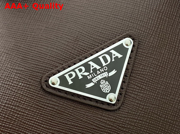 Prada Saffiano Leather Travel Bag in Coffee 2VC018 Replica