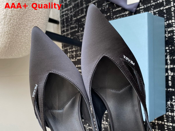 Prada Satin Cut Out Pumps in Black 1I741N Replica