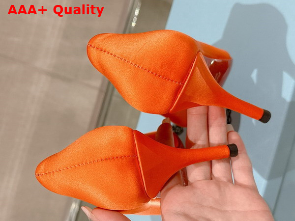 Prada Satin Pumps in Orange 1I484N Replica