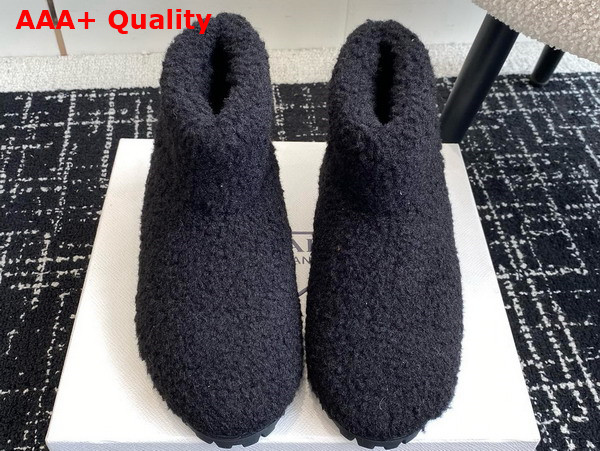 Prada Shearling Booties in Black 1T711N Replica