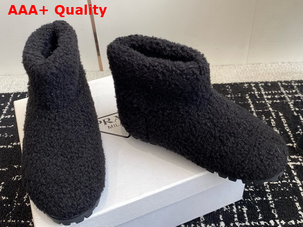 Prada Shearling Booties in Black 1T711N Replica