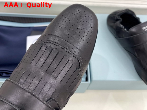 Prada Shuffle Fringed Monk Strap Shoes in Black 2EG473 Replica