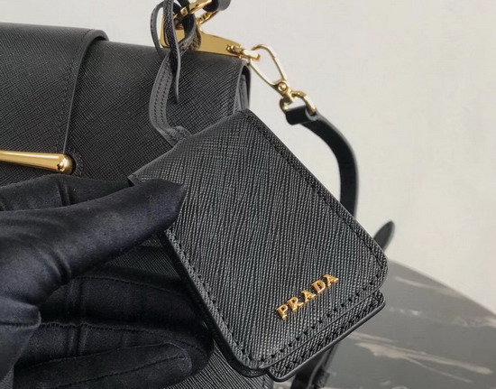 Prada Sidonie Saffiano Leather Bag in Black