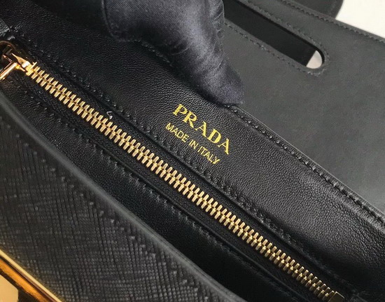 Prada Sidonie Saffiano Leather Bag in Black