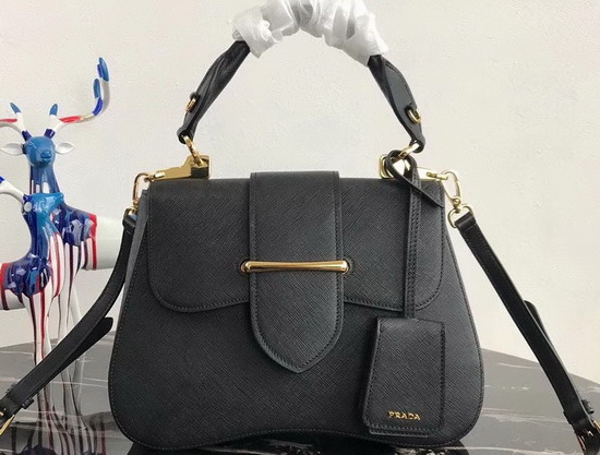 Prada Sidonie Saffiano Leather Bag in Black