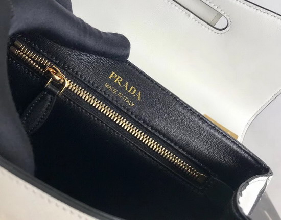 Prada Sidonie Saffiano Leather Bag in White