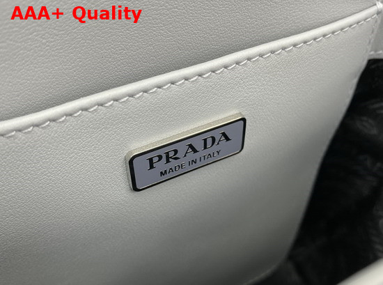 Prada Small Brushed Leather Tote in Cornflower Blue 1BA331 Replica