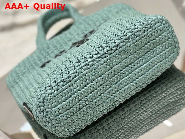 Prada Small Crochet Tote Bag in Aqua 1BG422 Replica