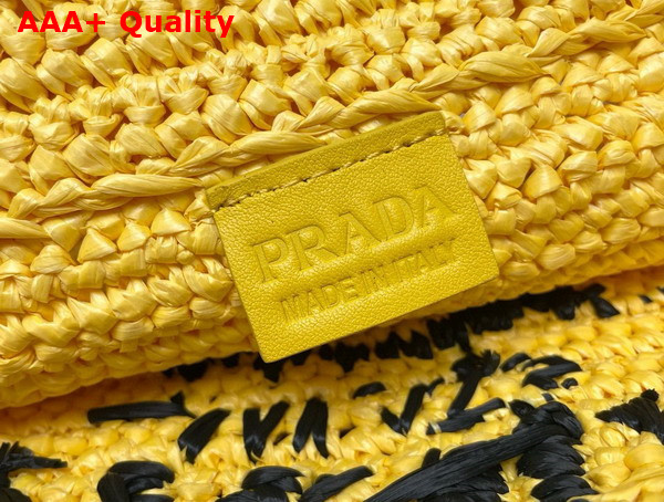 Prada Small Crochet Tote Bag in Multicolor Yellow White and Red 1BG422 Replica
