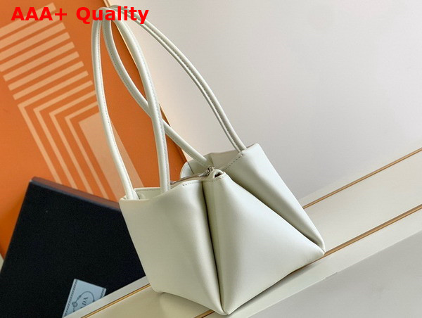 Prada Small Leather Bag in White 1BA368 Replica