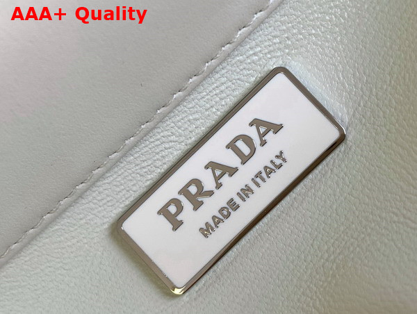 Prada Small Leather Bag in White 1BA368 Replica