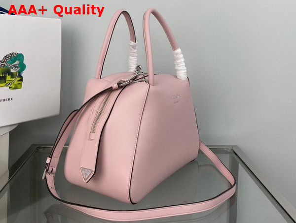 Prada Small Leather Handbag in Alabaster Pink 1BA366 Replica